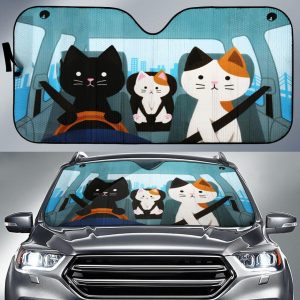 Family Cats Car Auto Sun Shade