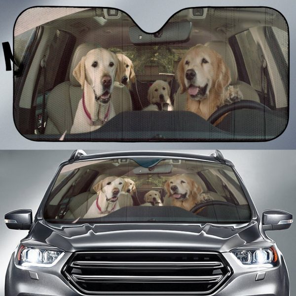 Family Dog Vacation Car Auto Sun Shade