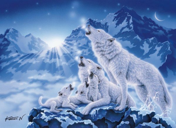 Family Of Wolves Jigsaw Puzzle Set