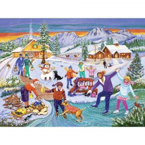 Family Skating Time Jigsaw Puzzle Set