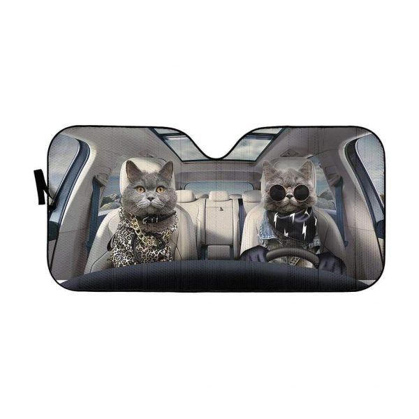 Fashionable Chartreux Cats Car Auto Sun Shade