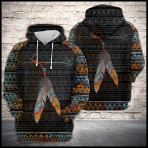 Feather Galaxy Native Pattern 3D Printed Hoodie/Zipper Hoodie