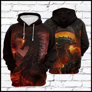 Fire Dragon 3D Printed Hoodie/Zipper Hoodie