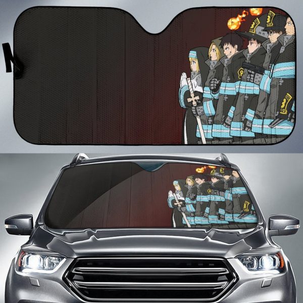 Fire Force Dark Anime Car Auto Sun Shade