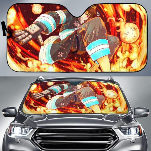 Fire Force Fire Anime Car Auto Sun Shade