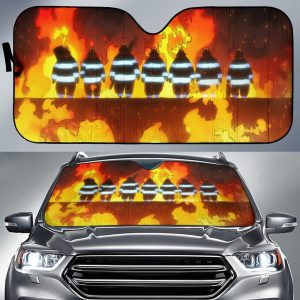 Fire Forces Anime Car Auto Sun Shade