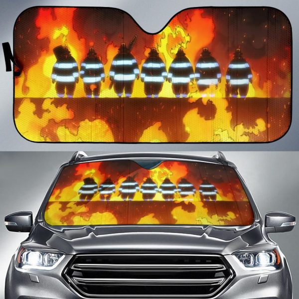 Fire Forces Anime Car Auto Sun Shade