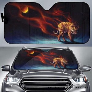 Fire Tiger Car Auto Sun Shade