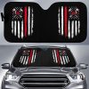 Firefighter Axe Flag Car Auto Sun Shade