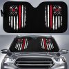 Firefighter Axe Flags Car Auto Sun Shade