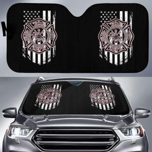 Firefighter Flag Car Auto Sun Shade