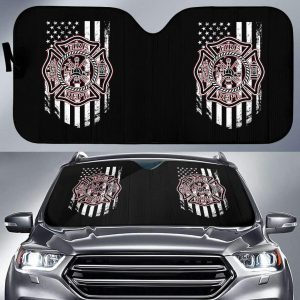 Firefighter Flags Car Auto Sun Shade