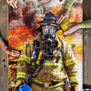 Firefighter, Flames Jigsaw Puzzle Set