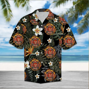 Firefighter Hawaiian Shirt Summer Button Up