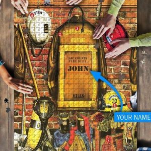 Firefighter Items Personalized Jigsaw Puzzle Set