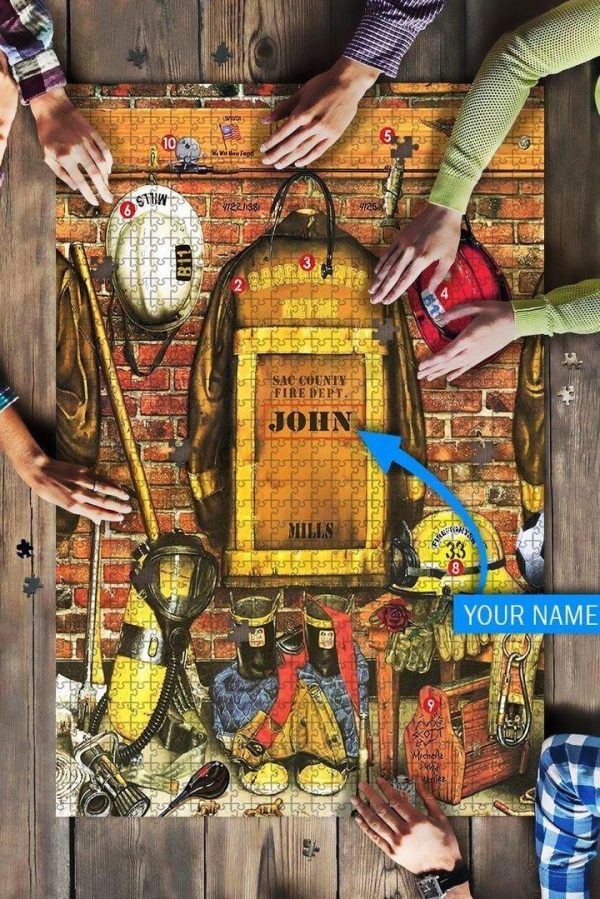 Firefighter Items Personalized Jigsaw Puzzle Set