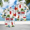 Firefighter On Vacation Hawaiian Shirt Summer Button Up