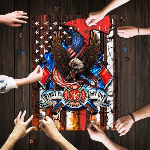 First In Last Out Thin Red Line Jigsaw Puzzle Set