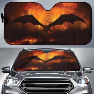 Flame Dragons Car Auto Sun Shade