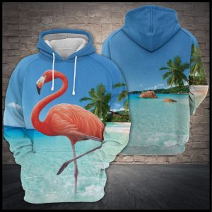 Flamingo At The Beach 3D Printed Hoodie/Zipper Hoodie