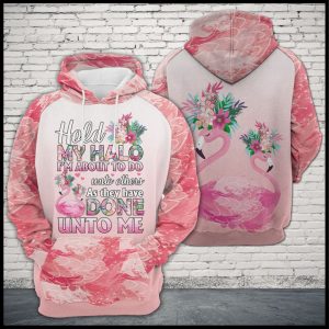 Flamingo Hold My Halo 3D Printed Hoodie/Zipper Hoodie