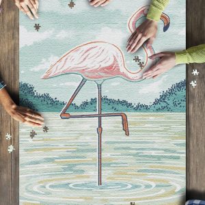 Flamingo Namedrop Ready Jigsaw Puzzle Set