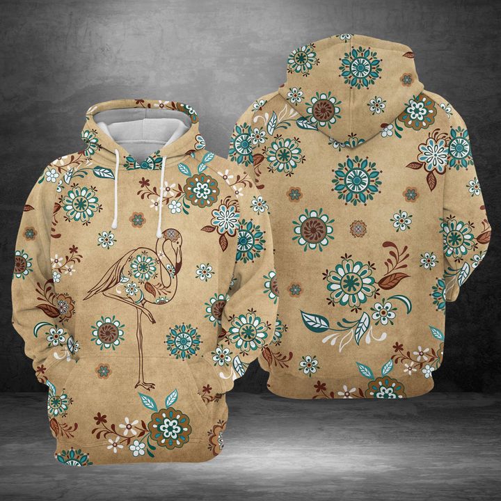 Flamingo Vintage 3D Printed Hoodie/Zipper Hoodie Flamingo Vintage 3D Printed Hoodie/Zipper Hoodie