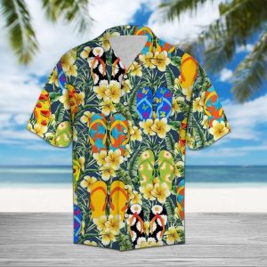 Flipflop And Frangipani Hawaiian Shirt Summer Button Up