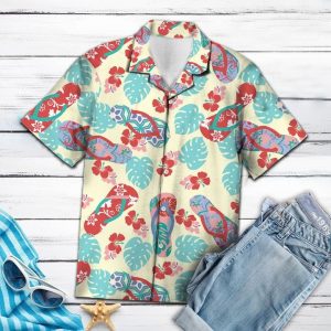 Flipflop Tropical Pattern Hawaiian Shirt Summer Button Up