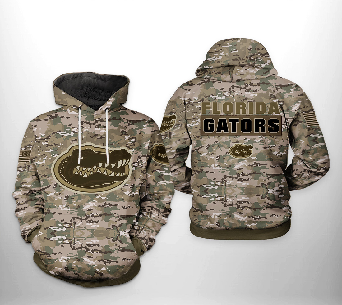 Florida Gators NCAA Camo Veteran 3D Printed Hoodie/Zipper Hoodie Florida Gators NCAA Camo Veteran 3D Printed Hoodie/Zipper Hoodie