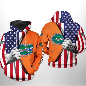 Florida Gators NCAA US FLag 3D Printed Hoodie/Zipper Hoodie