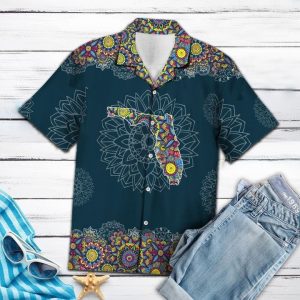 Florida Mandala Hawaiian Shirt Summer Button Up
