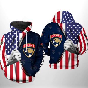 Florida Panthers NHL US FLag 3D Printed Hoodie/Zipper Hoodie