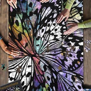 Flower In Colorful Backgroud Jigsaw Puzzle Set