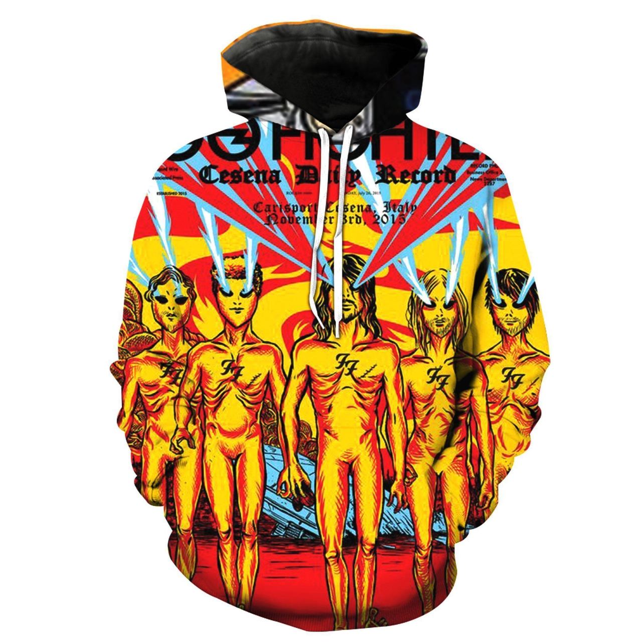 Foo Fighters 3D Printed Hoodie/Zipper Hoodie Foo Fighters 3D Printed Hoodie/Zipper Hoodie