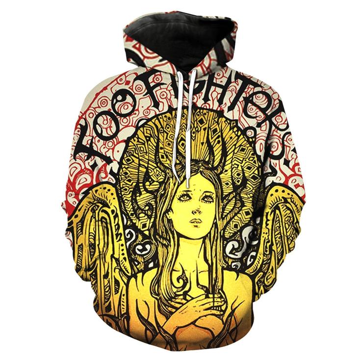 Foo Fighters 3D Printed Hoodie/Zipper Hoodie Foo Fighters 3D Printed Hoodie/Zipper Hoodie