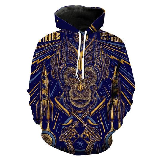 Foo Fighters 3D Printed Hoodie/Zipper Hoodie Foo Fighters 3D Printed Hoodie/Zipper Hoodie