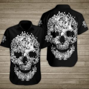 Forest Skull Hawaiian Shirt Summer Button Up