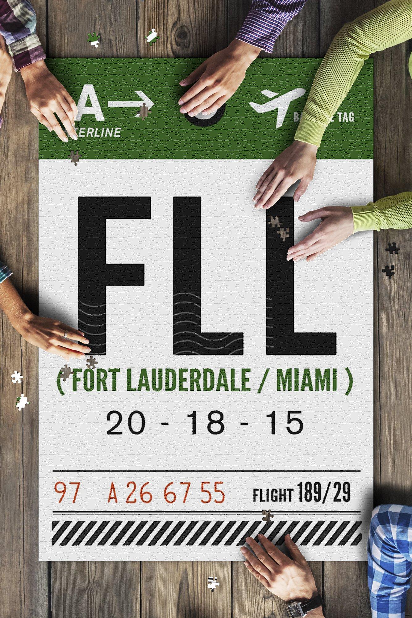 Fort Lauderdale, Florida Ffl Luggage Tag Jigsaw Puzzle Set Fort Lauderdale, Florida Ffl Luggage Tag Jigsaw Puzzle Set
