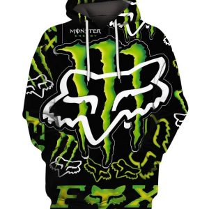 Fox Bike Monster Engery Green 3D Printed Hoodie/Zipper Hoodie