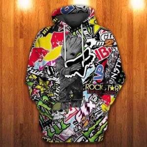 Fox Racing Monster Energy Motorcycle 3D Printed Hoodie Zipper Hoodie