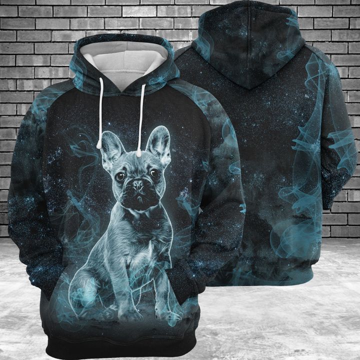 French Bulldog Galaxy 3D Printed Hoodie/Zipper Hoodie French Bulldog Galaxy 3D Printed Hoodie/Zipper Hoodie