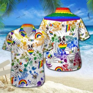 French Bulldog Lgbt Hawaiian Shirt Summer Button Up