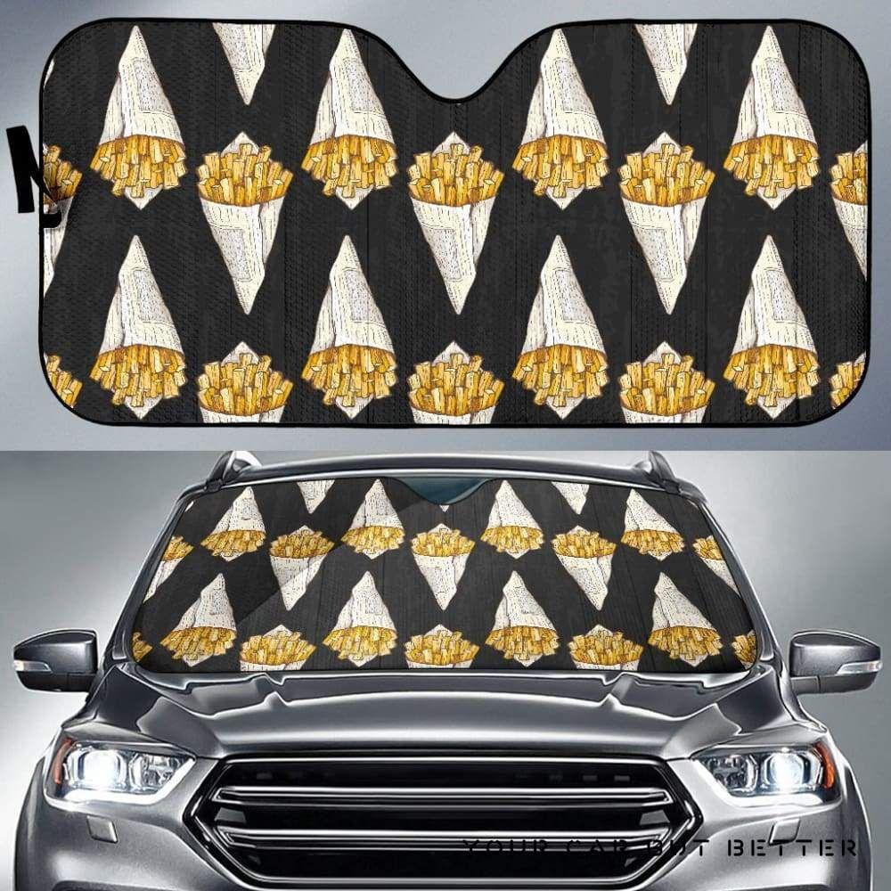 French Fries Dark Car Auto Sun Shade French Fries Dark Car Auto Sun Shade