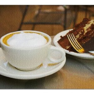 Frothy Coffee And Chocolate Cake? Jigsaw Puzzle Set