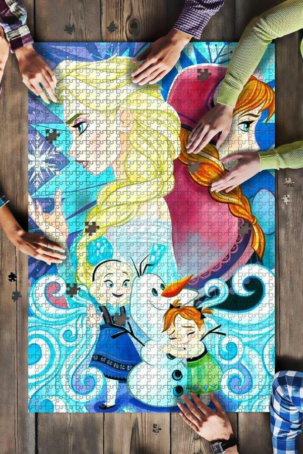 Frozen Elsa And Anna Jigsaw Puzzle Set