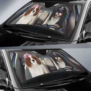Funny Cavalier King Charles Spaniel Dog Breed Car Auto Sun Shade