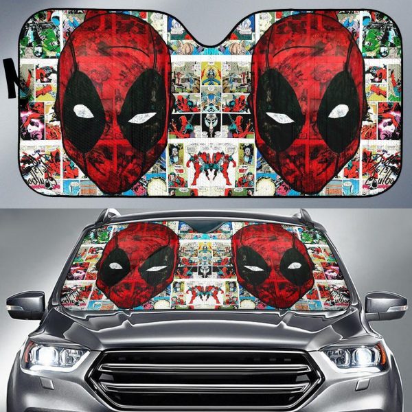 Funny Comic Deadpool Face Car Auto Sun Shade