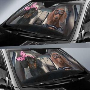 Funny Dachshund Car Auto Sun Shade
