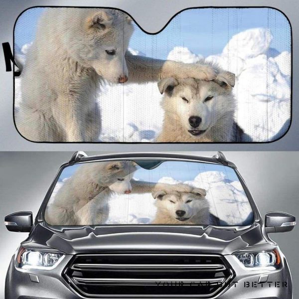 Funny Dog 2 Car Auto Sun Shade